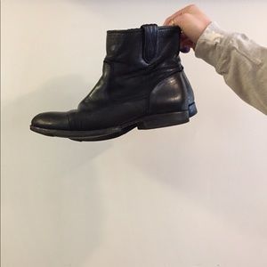 Leather boots